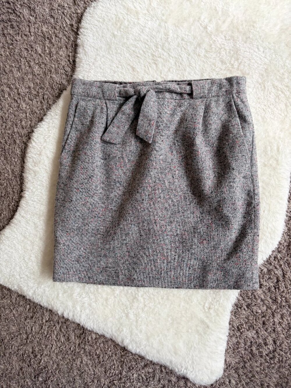 J. Crew Grey Tweed Skirt, Size 2
